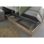BOXSPRING BED 180 cm x 200 cm, hout, textiel, houtmateriaal lichtgrijs thumbnail 5