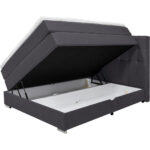 BOXSPRINGBED 140 cm x 200 cm, donkergrijs textiel thumbnail 3