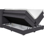 BOXSPRINGBED 160 cm x 200 cm, donkergrijs textiel thumbnail 2