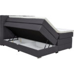 BOXSPRINGBED 160 cm x 200 cm, donkergrijs textiel thumbnail 3