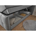 BOXSPRING BED 160 cm x 200 cm, textiel, materiaal hout donkergrijs thumbnail 6
