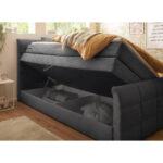 BOXSPRINGBED 100 cm x 200 cm, textiel, materiaal hout donkergrijs thumbnail 7