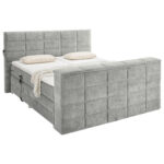 BOXSPRINGBED 180 cm x 200 cm, vuilbruin textiel thumbnail 4