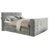 BOXSPRINGBED 180 cm x 200 cm, vuilbruin textiel