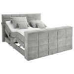 BOXSPRINGBED 180 cm x 200 cm, vuilbruin textiel thumbnail 1