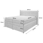 BOXSPRINGBED 180 cm x 200 cm, vuilbruin thumbnail 6