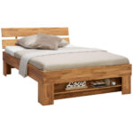 BED 140 cm x 200 cm, hout wilde eik thumbnail 1