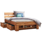 BED 140 cm x 200 cm, hout wilde eik thumbnail 3