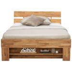 BED 140 cm x 200 cm, hout wilde eik thumbnail 4