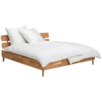 BED 180 cm x 200 cm, hout wilde eik thumbnail 2