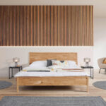 BED 180 cm x 200 cm, hout wilde eik thumbnail 2