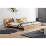 BED 180 cm x 200 cm, hout wilde eik thumbnail 1