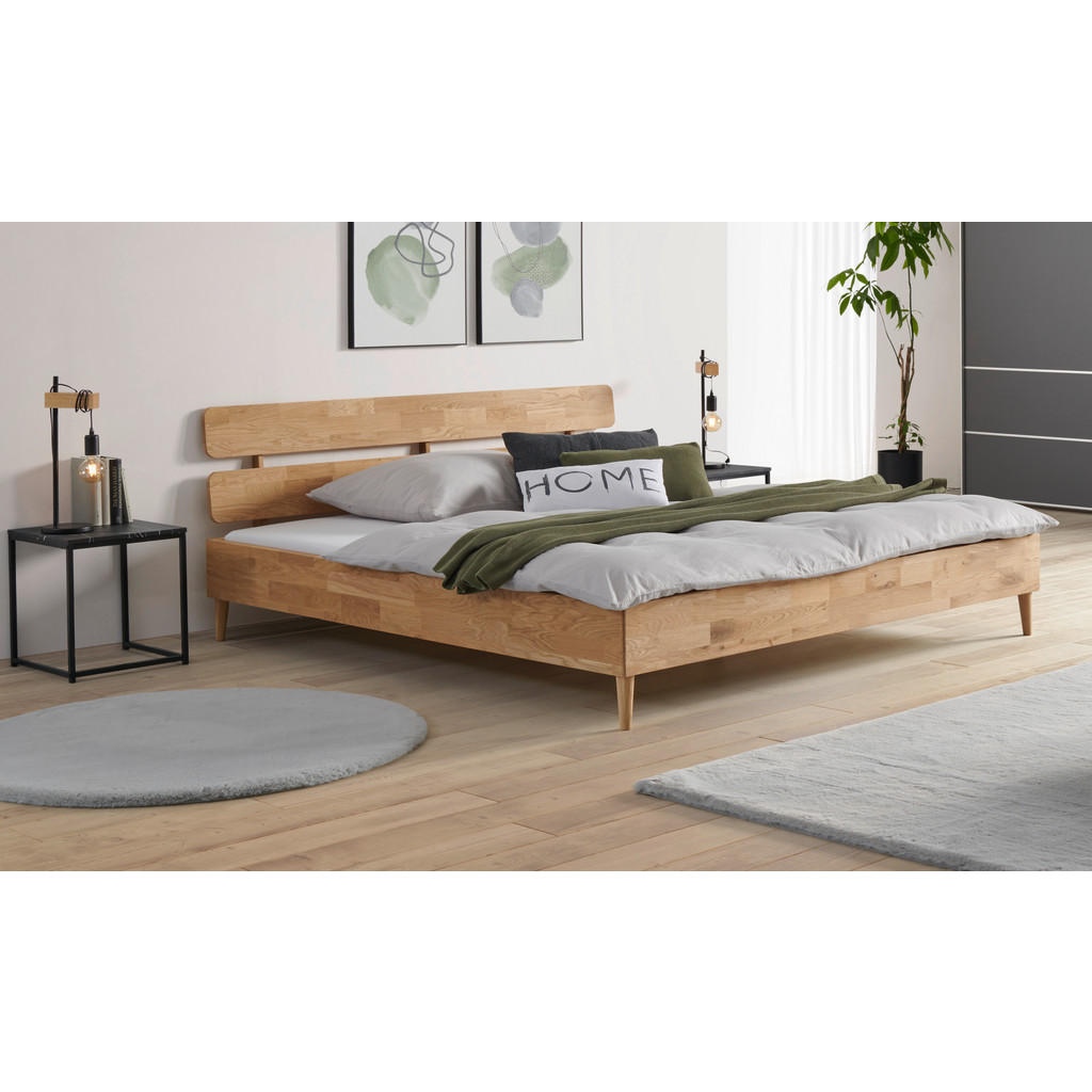 BED 180 cm x 200 cm, hout wilde eik