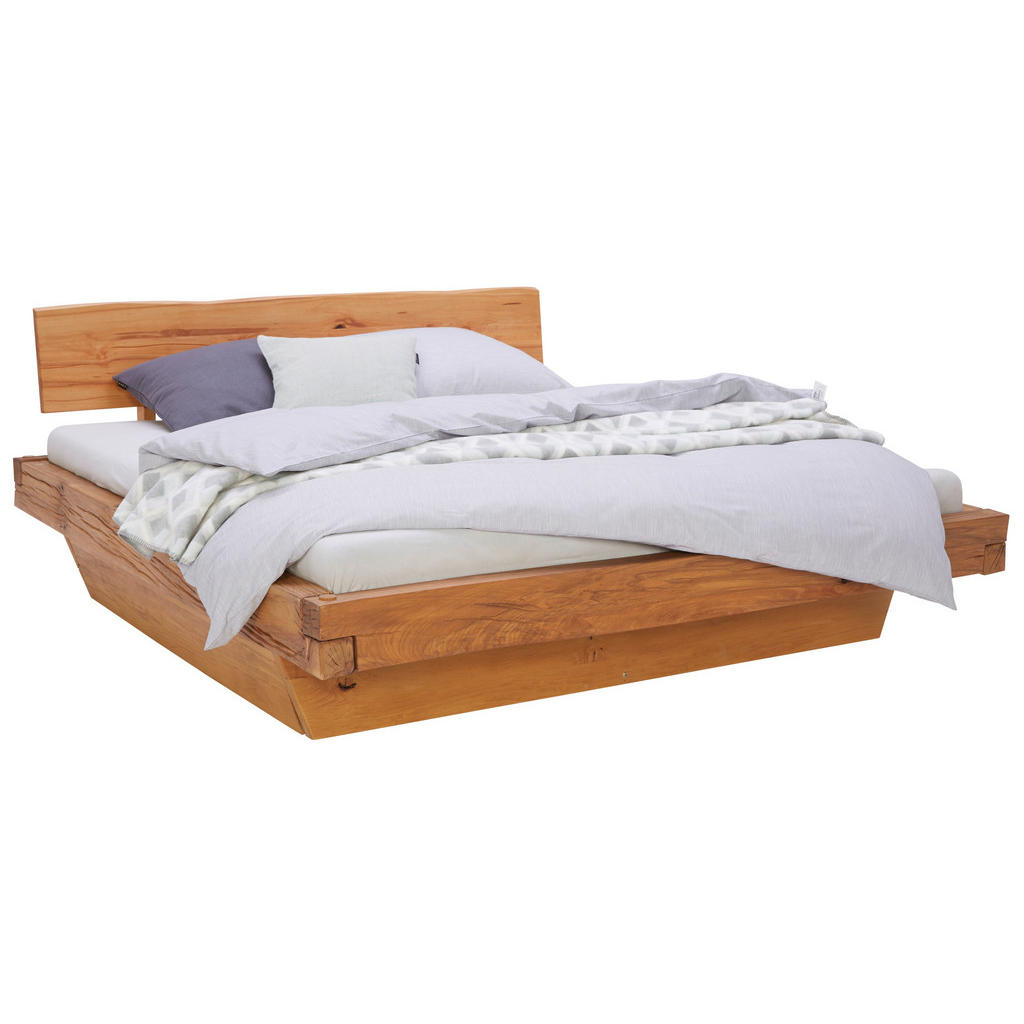 BED VAN BALKEN 160 cm x 200 cm, beukenkleur