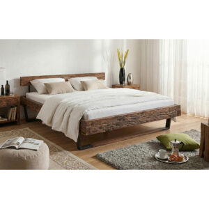 BEDDEN VAN BALKEN x, hout, metaal bruin, zwart
