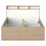 BED MET LADE 140 cm x 200 cm, wit, eikenkleur thumbnail 5