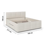 BED MET LADE 180 cm x 200 cm, champagnekleur thumbnail 6