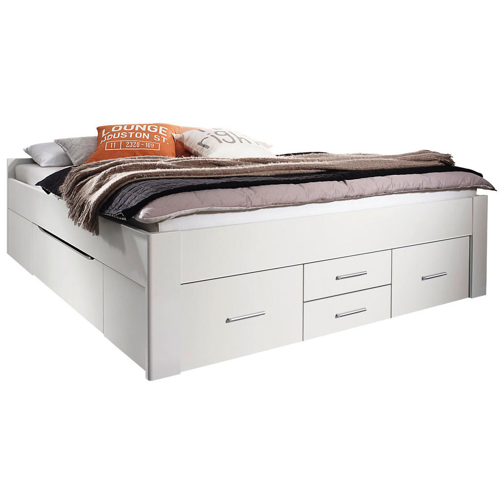 BED MET LADE 180 cm x 200 cm, wit