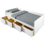 BED MET LADE 90,0 cm x 200,0 cm, wit thumbnail 2