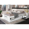 BED MET LADE 140 cm x 200 cm, wit