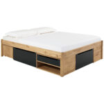 BED MET LADE 140 cm x 200 cm, natuurlijke kleur, zwart thumbnail 2
