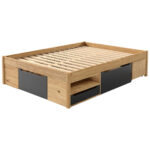BED MET LADE 140 cm x 200 cm, natuurlijke kleur, zwart thumbnail 5