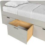BED MET LADE 90 cm x 200 cm, bruingrijs thumbnail 5