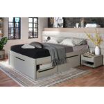 BED MET LADE 140 cm x 200 cm, bruingrijs thumbnail 1
