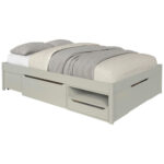 BED MET LADE 140 cm x 200 cm, bruingrijs thumbnail 2