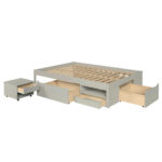 BED MET LADE 140 cm x 200 cm, bruingrijs thumbnail 3