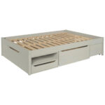 BED MET LADE 140 cm x 200 cm, bruingrijs thumbnail 4