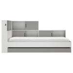 BED MET LADE 90 cm x 200 cm, grijs, wit thumbnail 5