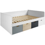BED MET LADE 90,0 cm x 200,0 cm, grijs, natuurlijke kleur, zwart thumbnail 3