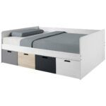 BED MET LADE 90,0 cm x 200,0 cm, grijs, natuurlijke kleur, zwart thumbnail 4