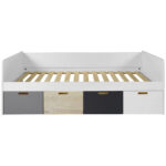 BED MET LADE 90,0 cm x 200,0 cm, grijs, natuurlijke kleur, zwart thumbnail 6