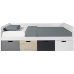 BED MET LADE 90,0 cm x 200,0 cm, grijs, natuurlijke kleur, zwart thumbnail 7