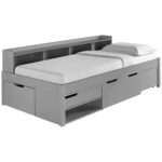 BED MET LADE 90 cm x 200 cm, grijs thumbnail 4