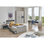 BED 120 cm x 200 cm, houtmateriaal grafietkleur, grijs, sahara thumbnail 2