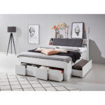 BED 180 cm x 200 cm, textiel, houtmateriaal grijs, wit thumbnail 6