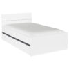 BED 120 cm x 200 cm, houtmateriaal grijs, wit