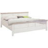 BED 180 cm x 200 cm, houtmateriaal grijs, wit