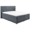 BED MET MATRAS 180 cm x 200 cm, textiel, materiaal hout antraciet