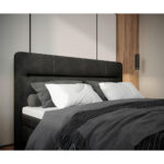 BED MET MATRAS 160 cm x 200 cm, hout, textiel, houtmateriaal antraciet thumbnail 6