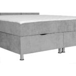 BED MET MATRAS 160 cm x 200 cm, hout, textiel, houtmateriaal lichtgrijs thumbnail 5