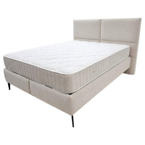 BEDDEN MET MATRAS x , hout, wit metaal