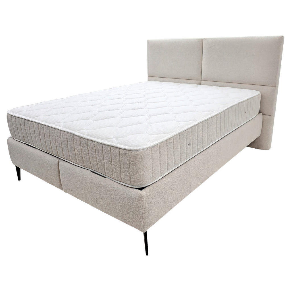 BEDDEN MET MATRAS x , hout, wit metaal