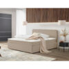 BED MET MATRAS 180 cm x 200 cm, wit textiel