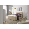 BED MET MATRAS 120 cm x 200 cm, wit textiel