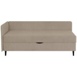 BED MET MATRAS 90 cm x 200 cm, textiel wit thumbnail 5