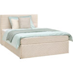 BED MET MATRAS x, hout, wit textiel thumbnail 2